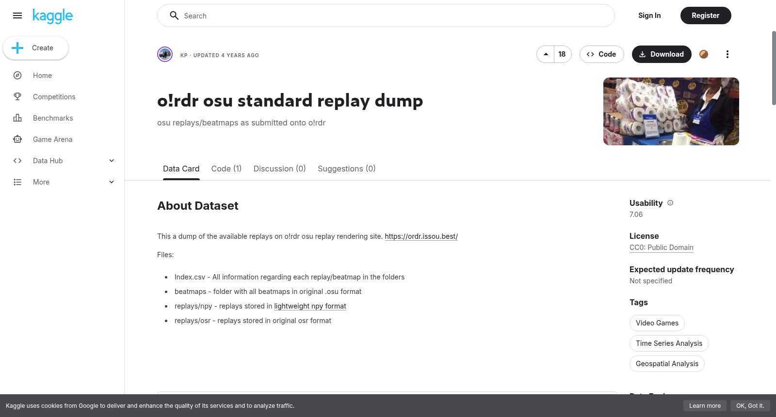 o!rdr osu standard replay dump 数据集图片