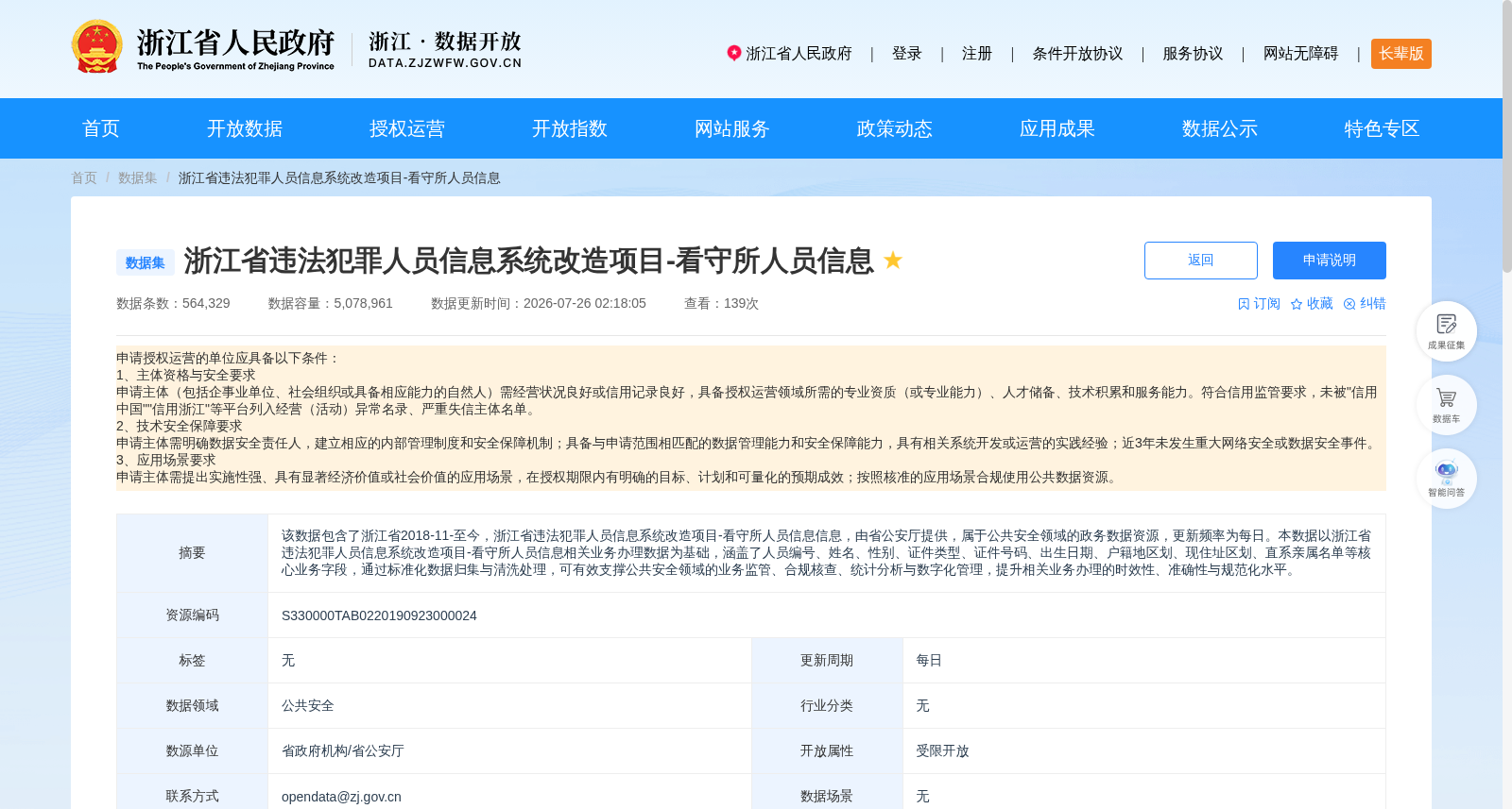 浙江省违法犯罪人员信息系统改造项目-看守所人员信息 数据集图片