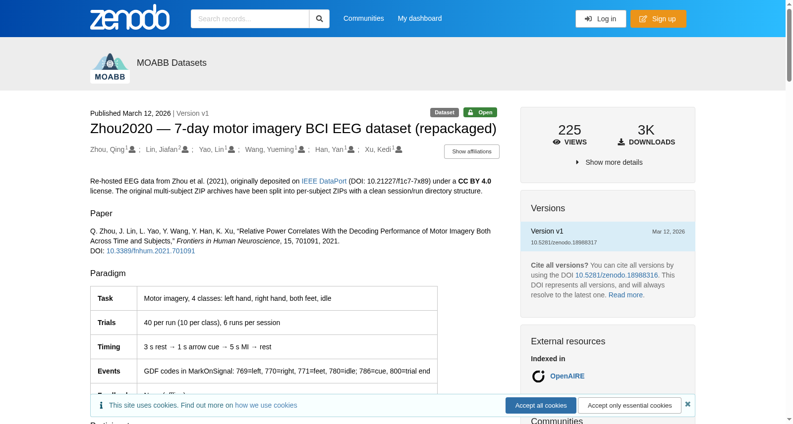 Zhou2020 — 7-day motor imagery BCI EEG dataset (repackaged) 数据集图片