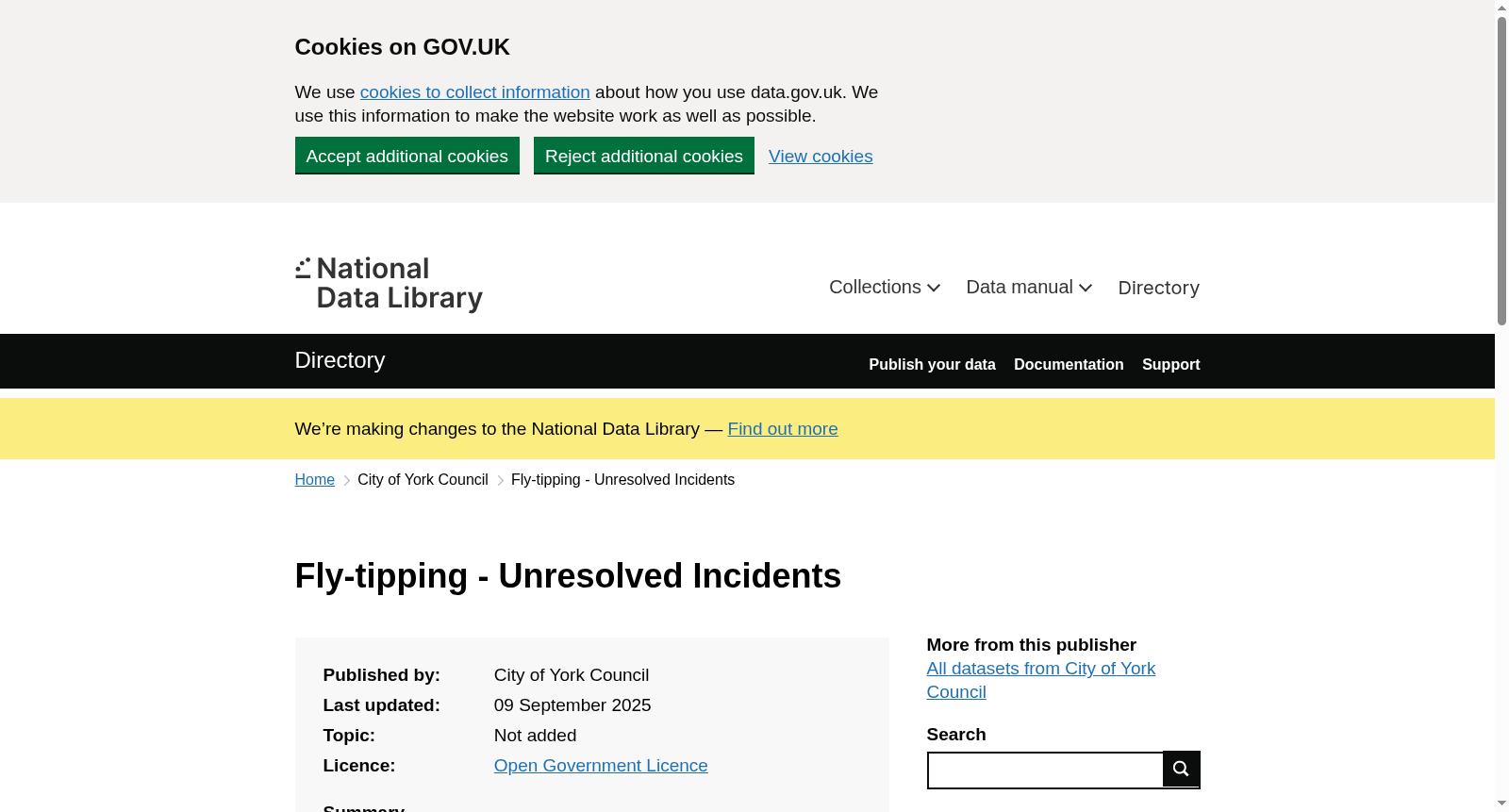 Fly-tipping - Unresolved Incidents 数据集图片