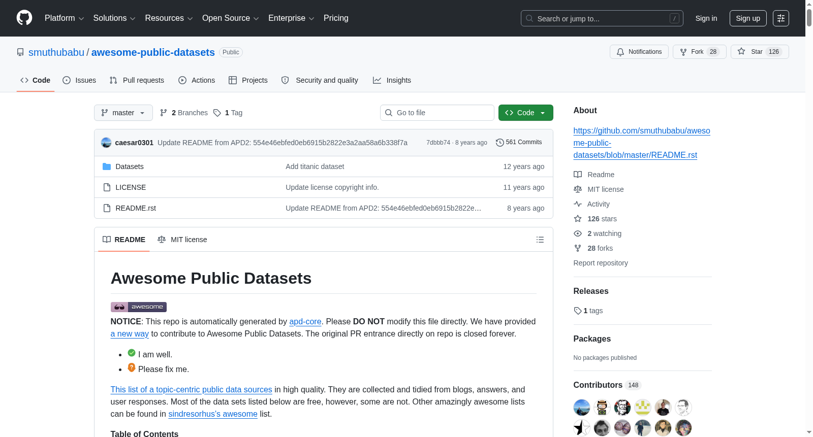 awesome-public-datasets 数据集图片