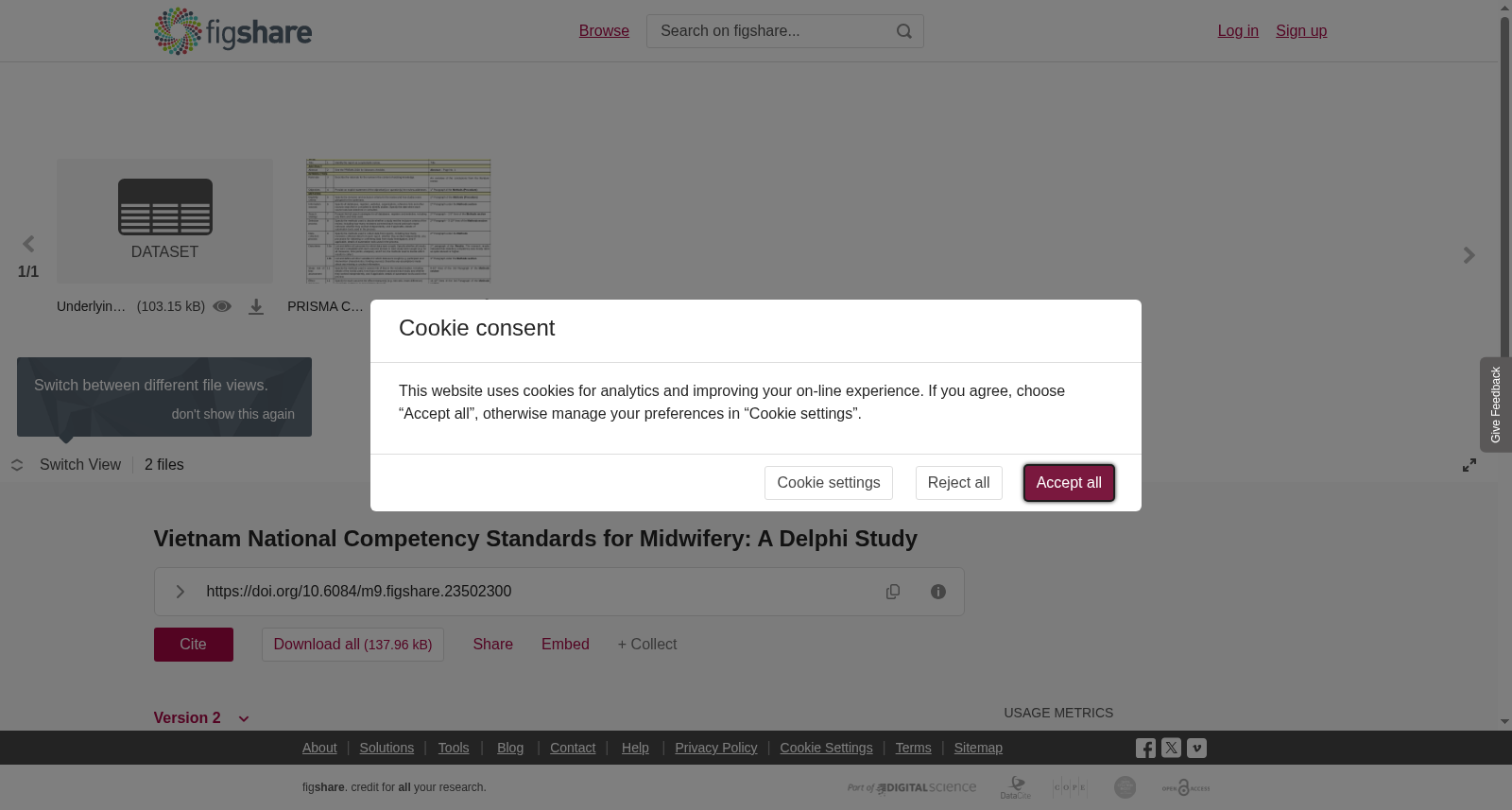 <strong>Vietnam National Competency Standards for Midwifery: A Delphi Study</strong> 数据集图片