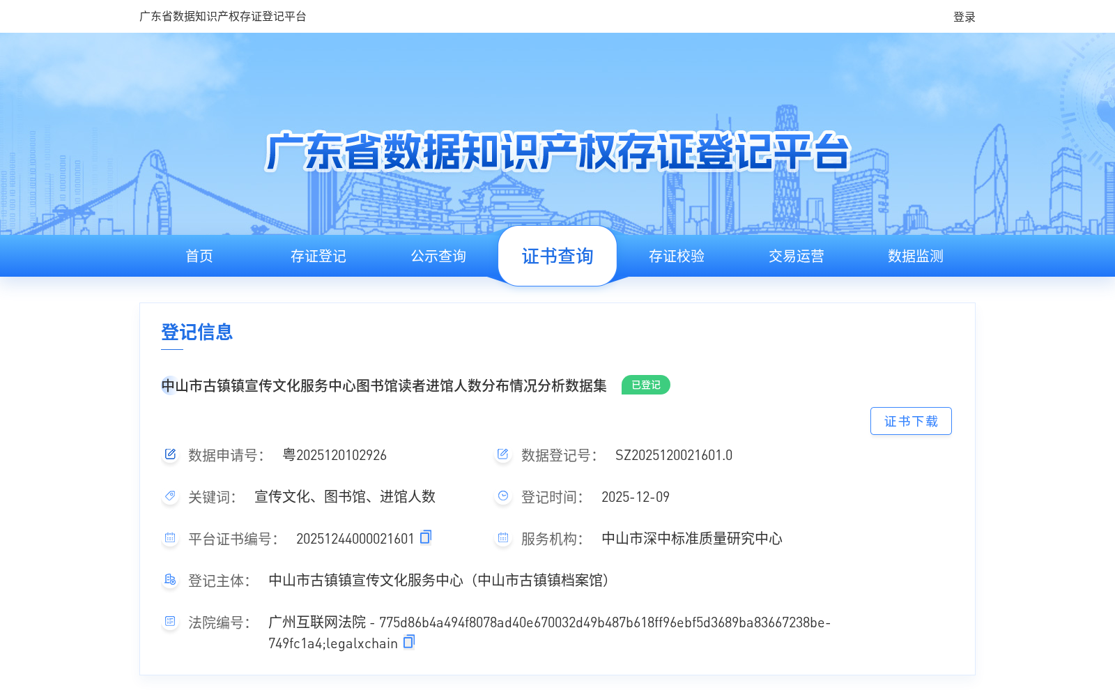 中山市古镇镇宣传文化服务中心图书馆读者进馆人数分布情况分析数据集 数据集图片