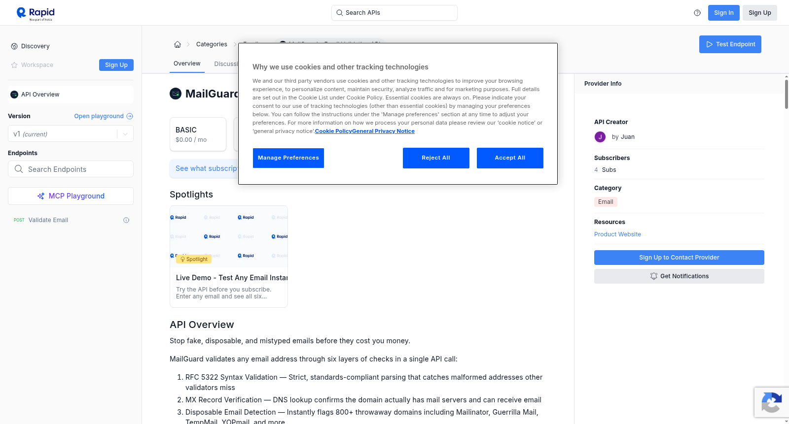 MailGuard - Email Validation API 数据集图片