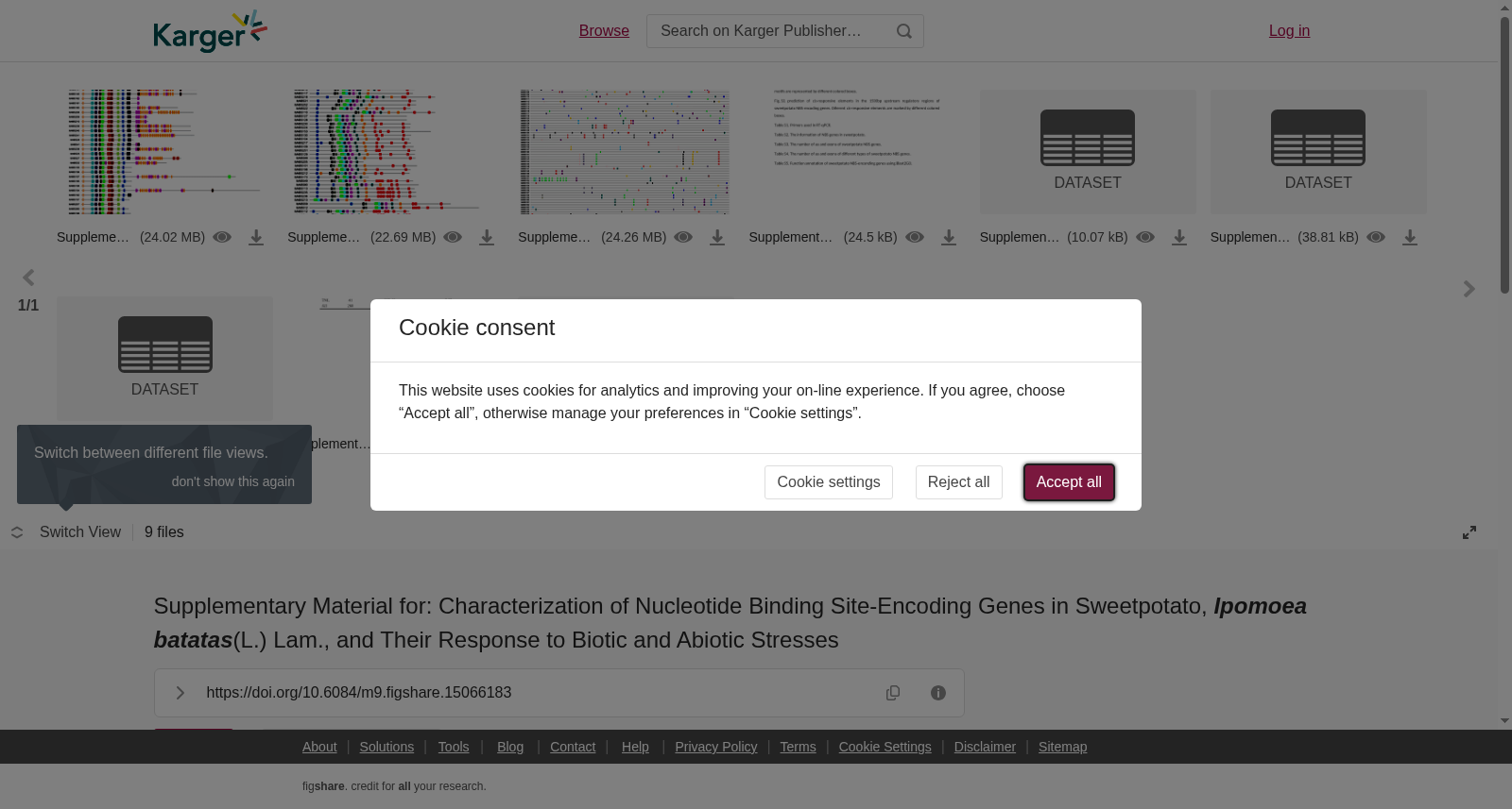 Supplementary Material for: Characterization of Nucleotide Binding Site-Encoding Genes in Sweetpotato, <b><i>Ipomoea batatas</i></b>(L.) Lam., and Their Response to Biotic and Abiotic Stresses 数据集图片