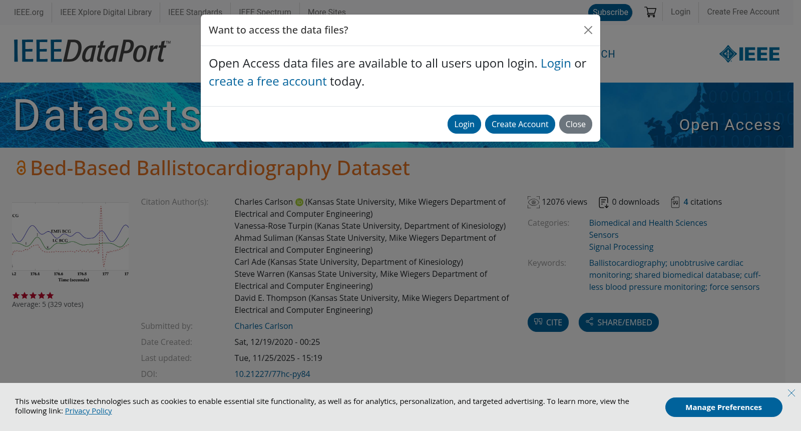 Bed-Based Ballistocardiography Dataset 数据集图片