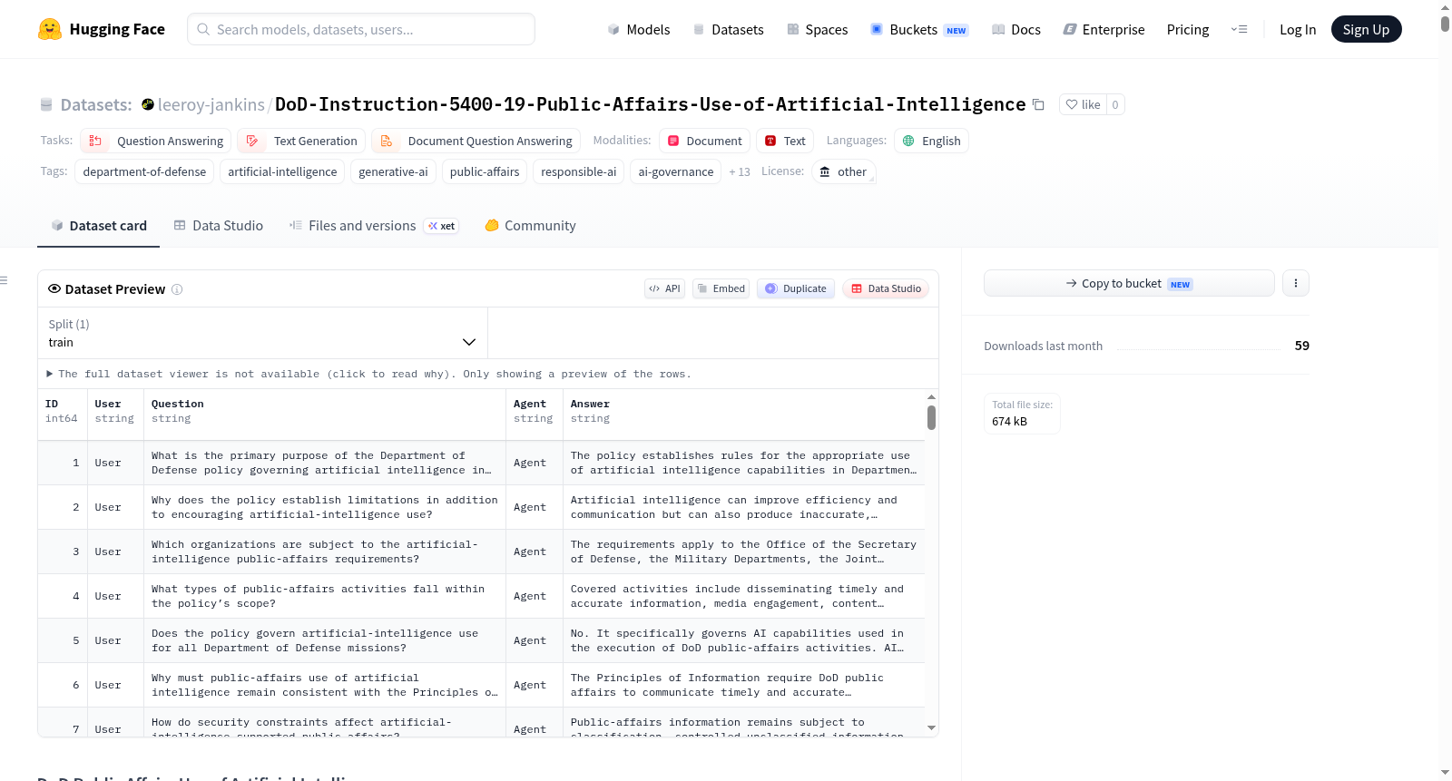 DoD-Instruction-5400-19-Public-Affairs-Use-of-Artificial-Intelligence 数据集图片