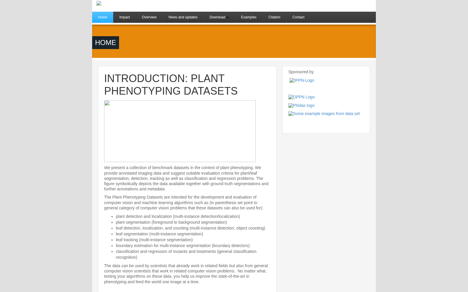 Plant Phenotyping Image Analysis (PPIA) 数据集图片