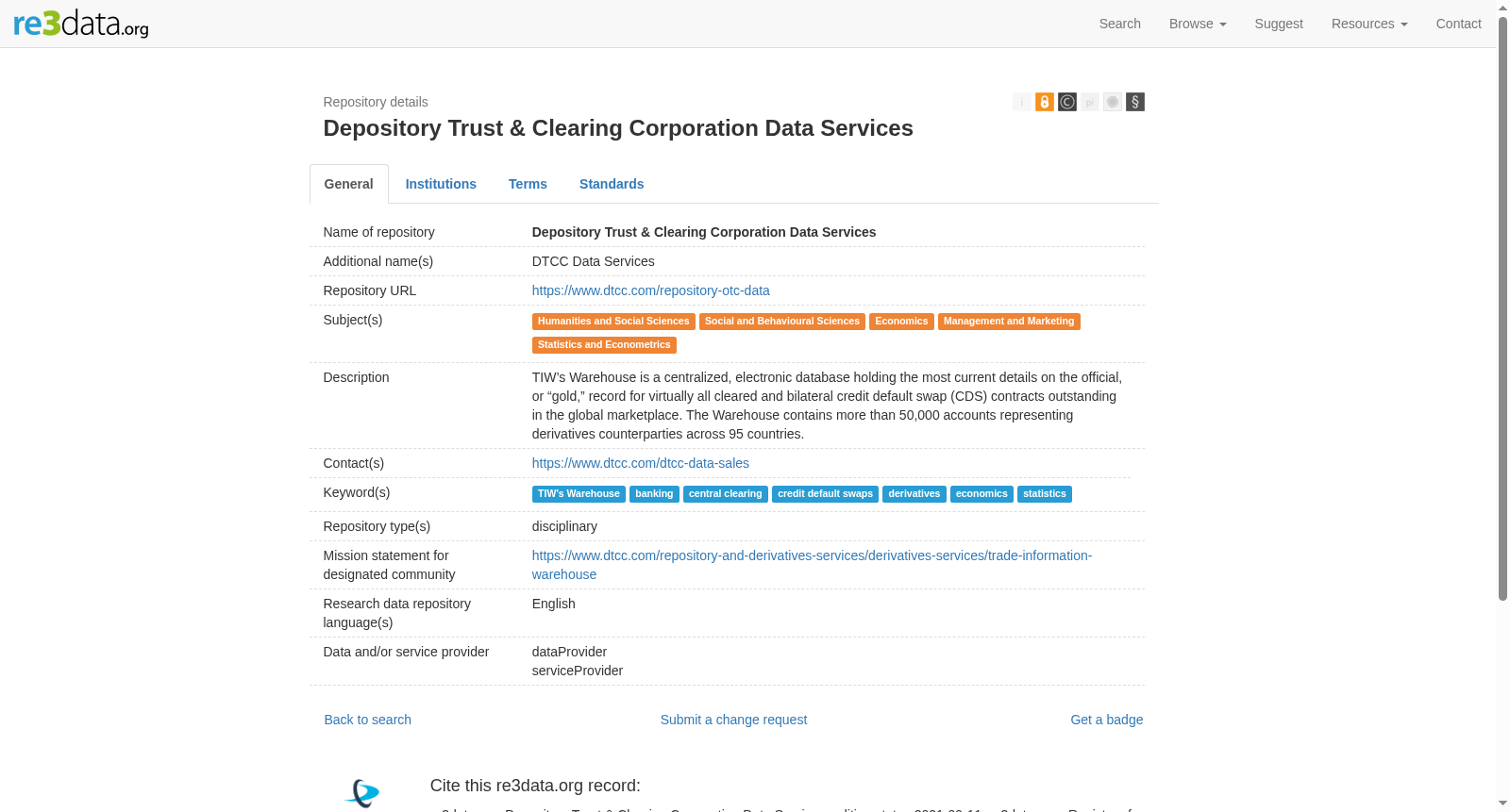 Depository Trust & Clearing Corporation Data Services 数据集图片