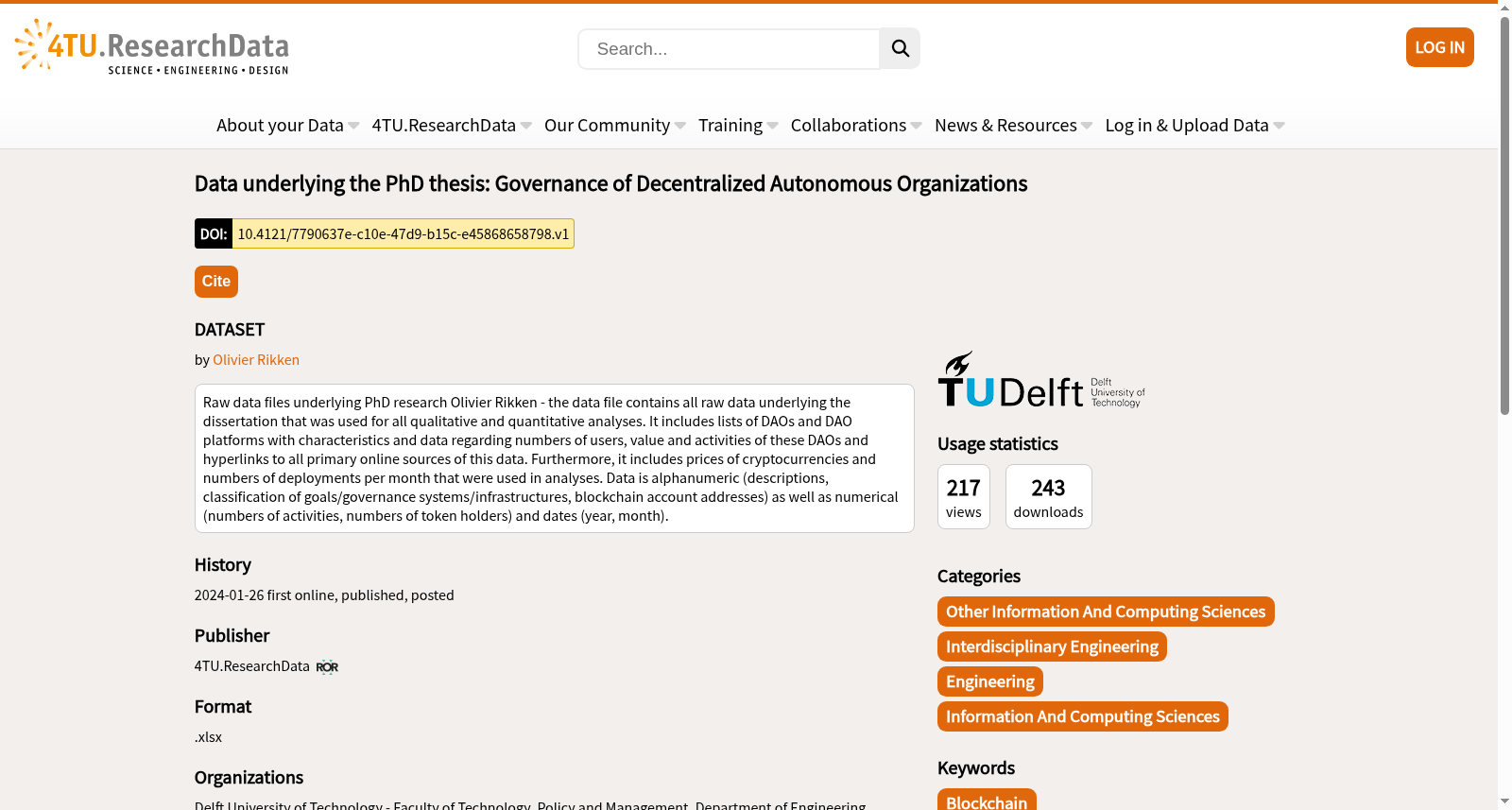 Data underlying the PhD thesis: Governance of Decentralized Autonomous Organizations 数据集图片