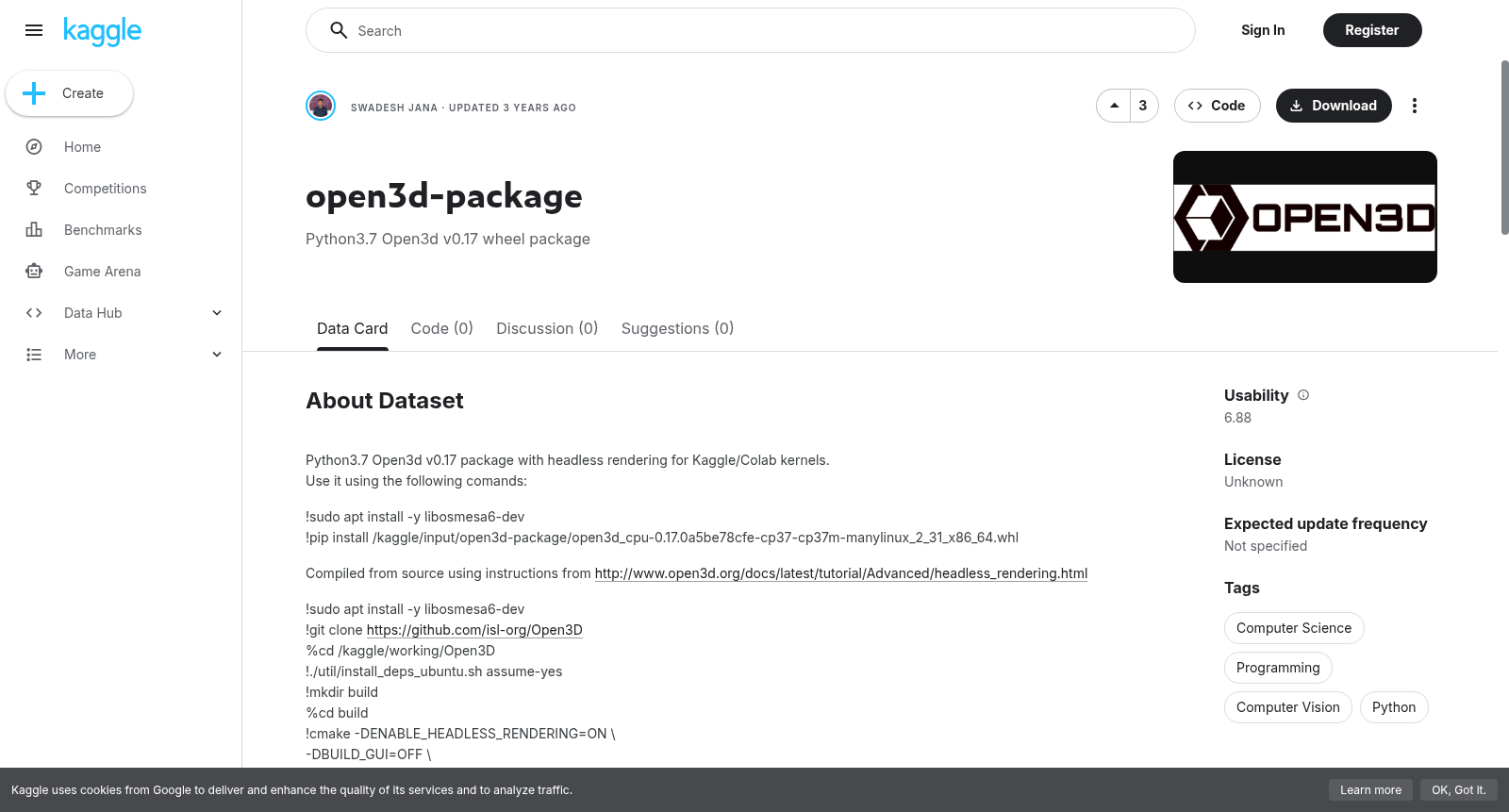 open3d-package 数据集图片