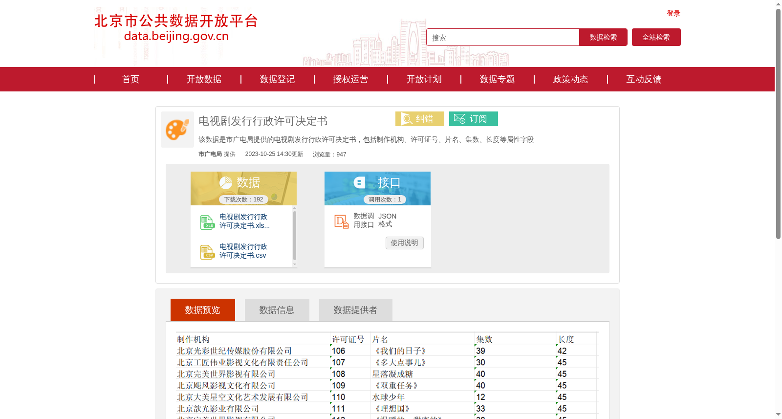 电视剧发行行政许可决定书 数据集图片