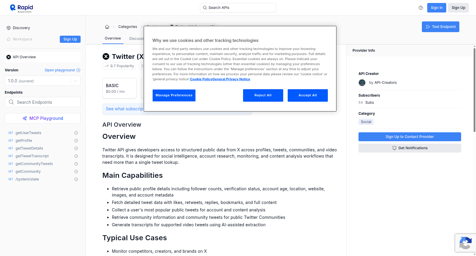 Twitter (X) Scraper API 数据集图片