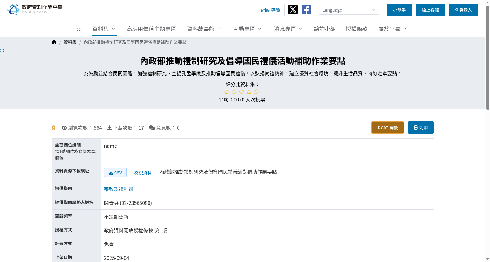 內政部推動禮制研究及倡導國民禮儀活動補助作業要點 数据集图片