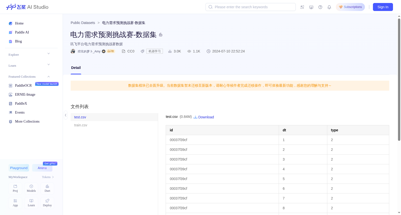 电力需求预测挑战赛-数据集 数据集图片