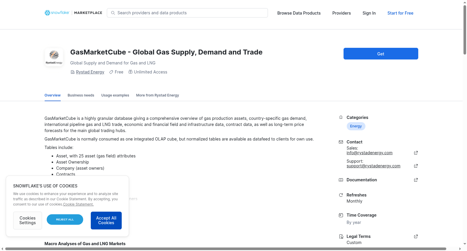 GasMarketCube - Global Gas Supply, Demand and Trade 数据集图片