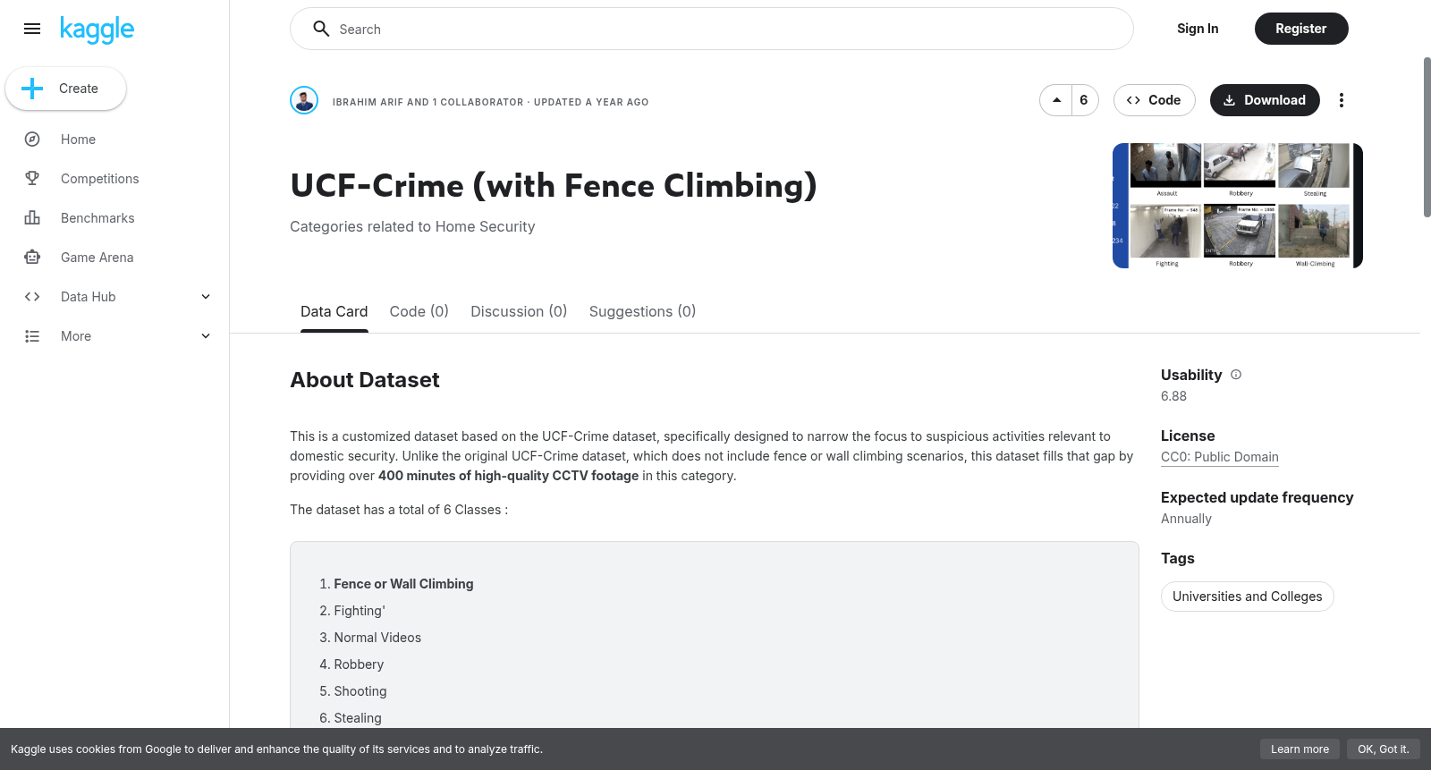 UCF-Crime (with Fence Climbing) 数据集图片