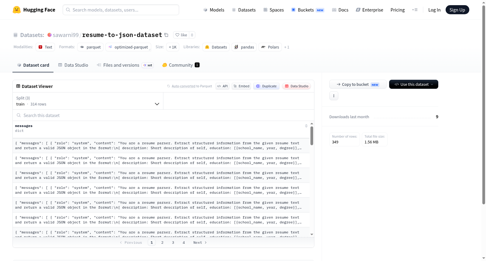 resume-to-json-dataset 数据集图片