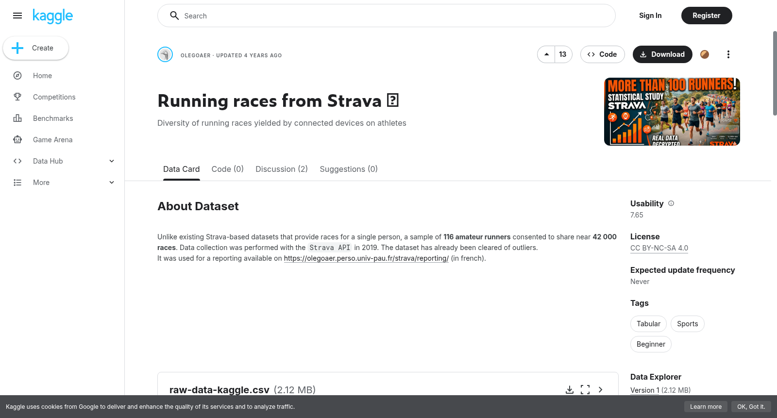 Running races from Strava 👟 数据集图片