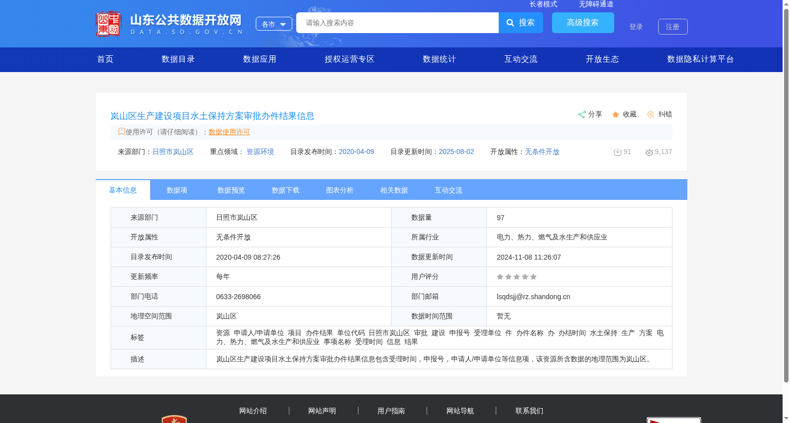 岚山区生产建设项目水土保持方案审批办件结果信息 数据集图片