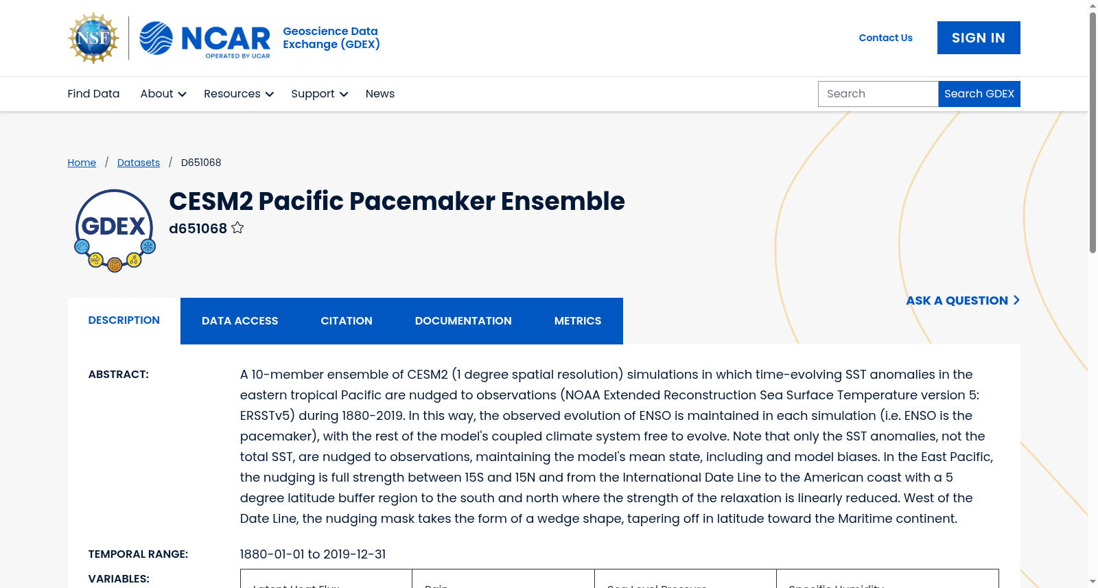 CESM2 Pacific Pacemaker Ensemble 数据集图片