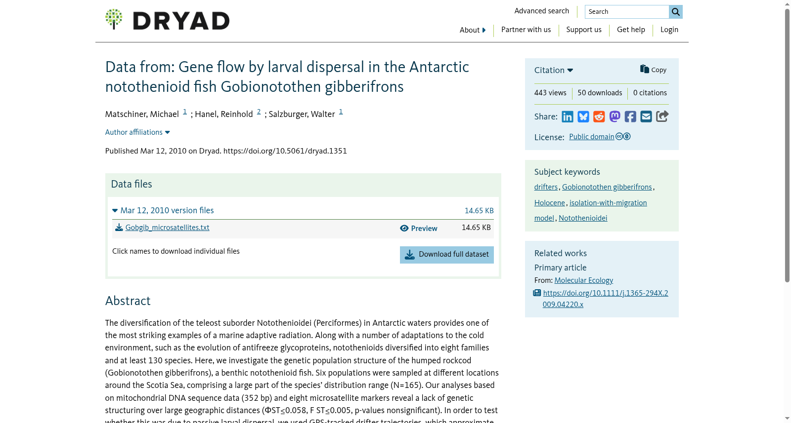 Microsatellite data for Gobionotothen gibberifrons 数据集图片