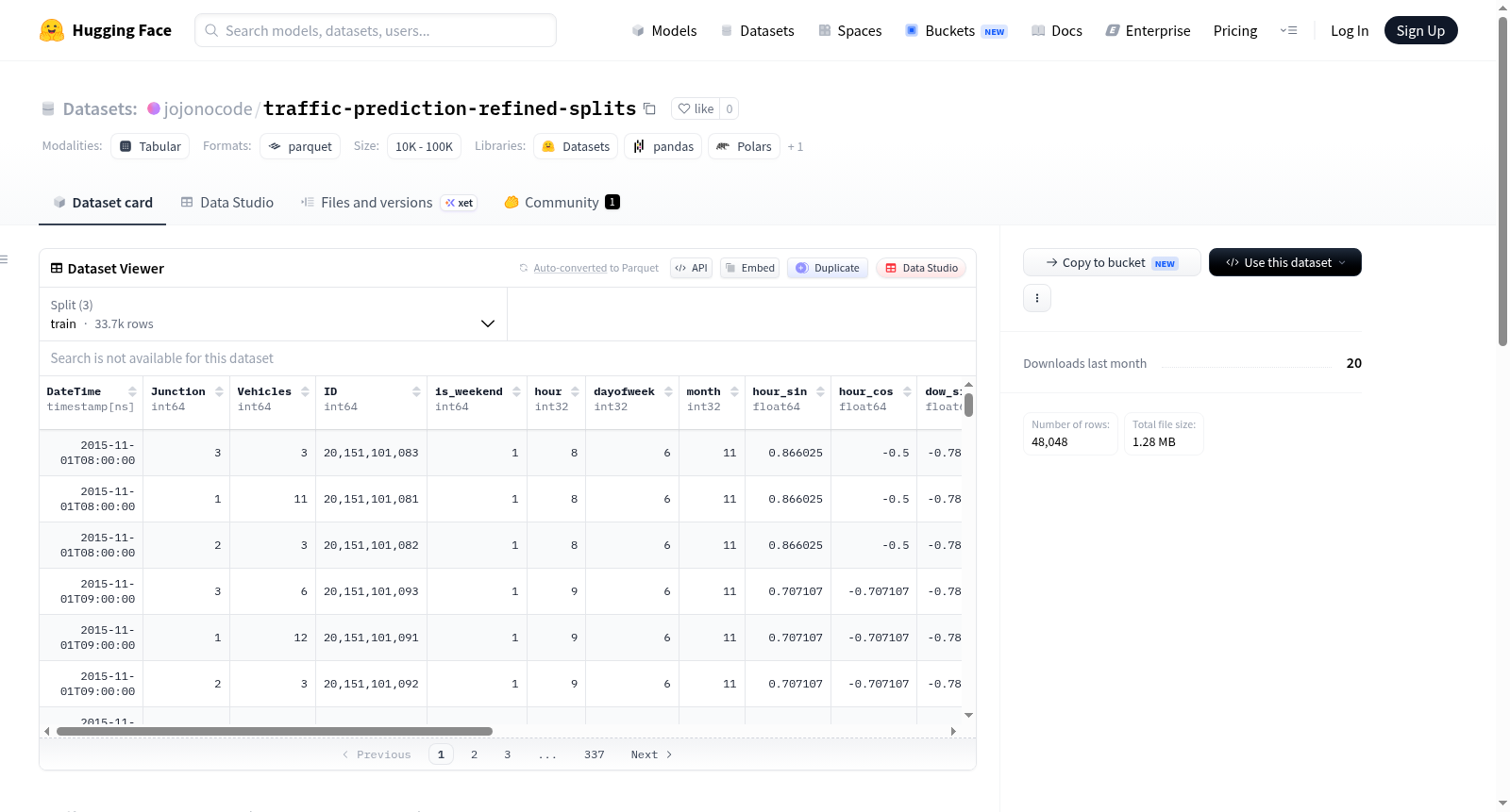 traffic-prediction-refined-splits 数据集图片