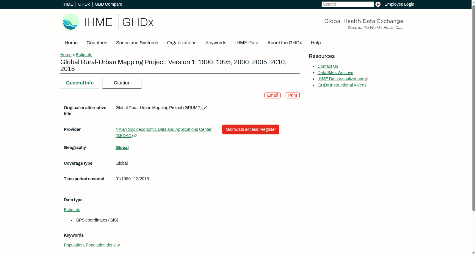 Global Rural-Urban Mapping Project, Version 1: 1990, 1995, 2000, 2005, 2010, 2015 数据集图片