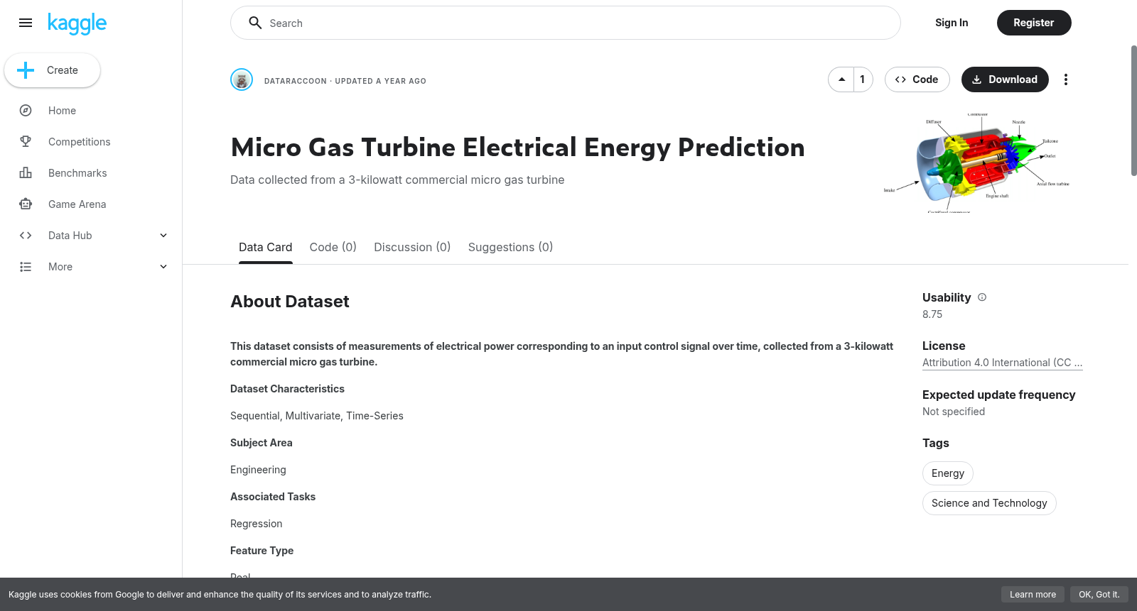 Micro Gas Turbine Electrical Energy Prediction 数据集图片