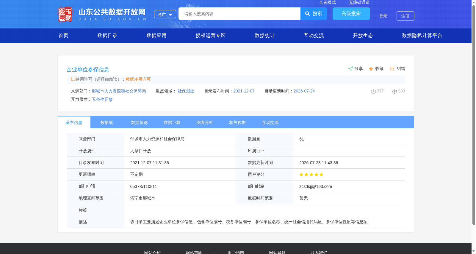 企业单位参保信息 数据集图片