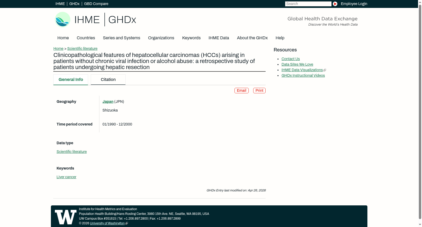 Clinicopathological features of hepatocellular carcinomas (HCCs) arising in patients without chronic viral infection or alcohol abuse: a retrospective study of patients undergoing hepatic resection 数据集图片