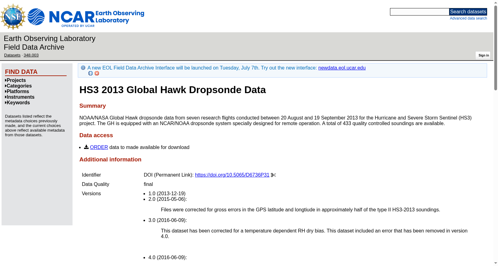 HS3 2013 Global Hawk Dropsonde Data. Version 5.0 数据集图片