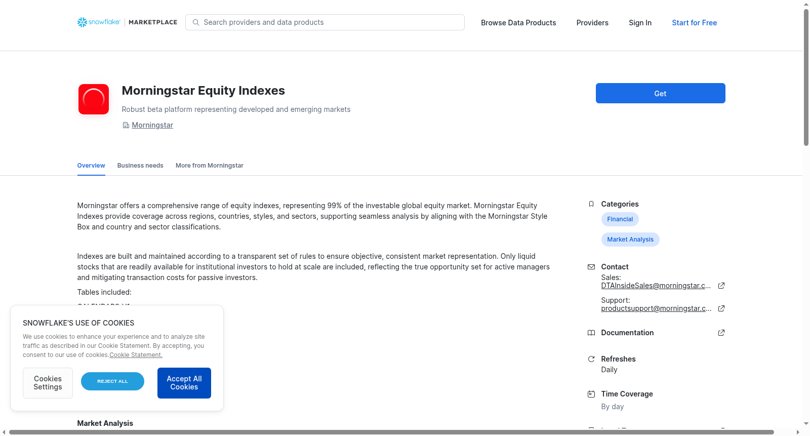 Morningstar Equity Indexes 数据集图片