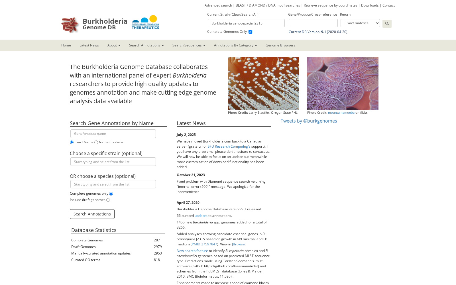 The Burkholderia Genome Database 数据集图片