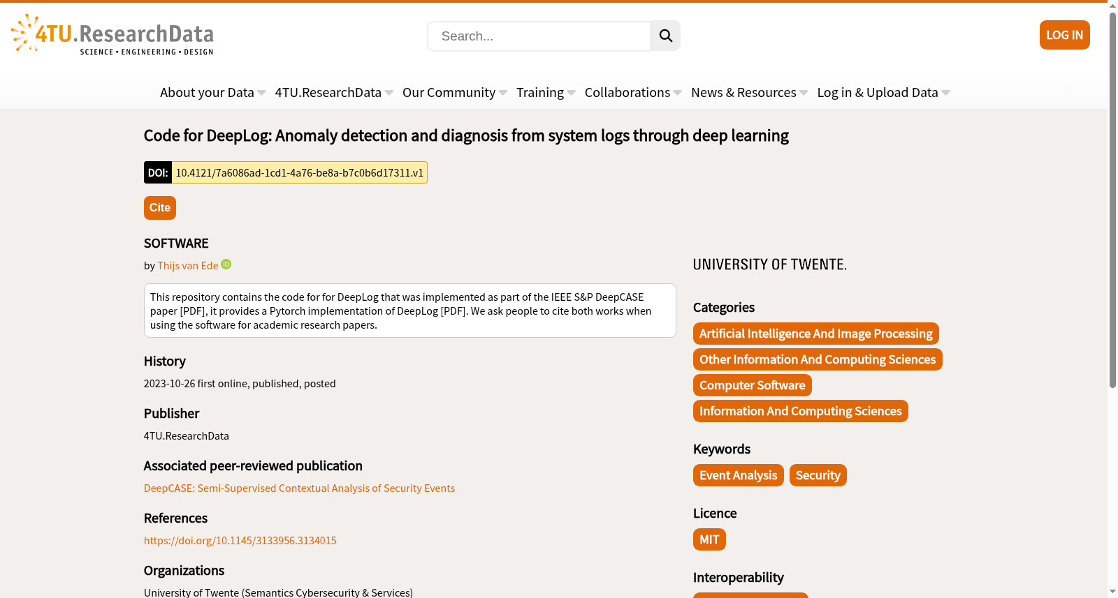 Code for DeepLog: Anomaly detection and diagnosis from system logs through deep learning 数据集图片