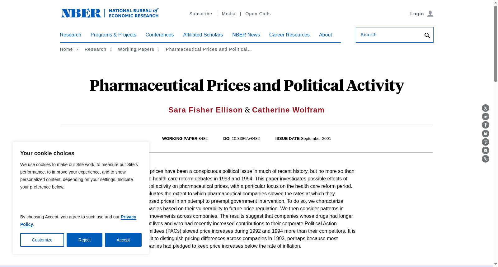 Pharmaceutical Prices and Political Activity 数据集图片