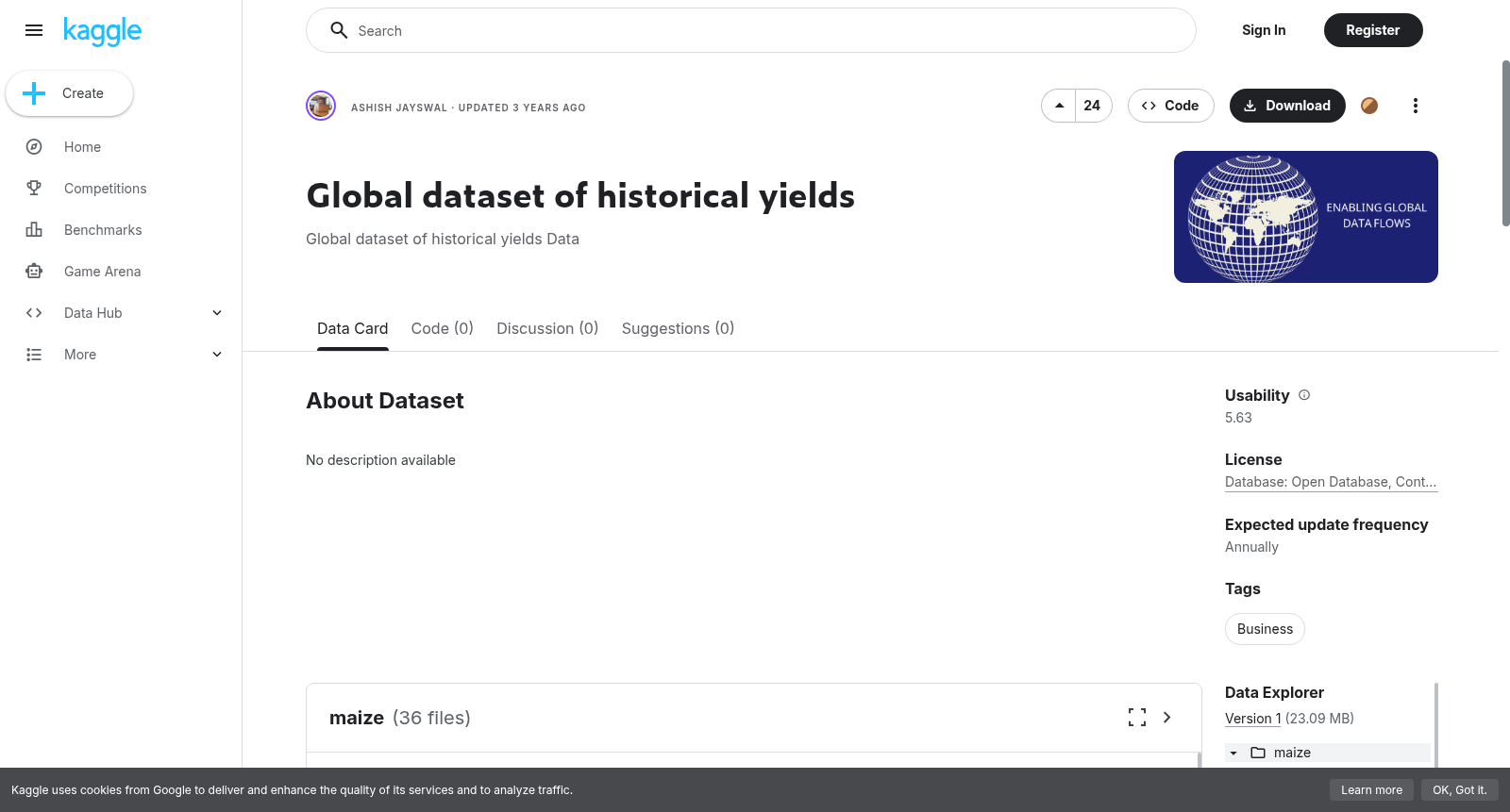 Global dataset of historical yields 数据集图片