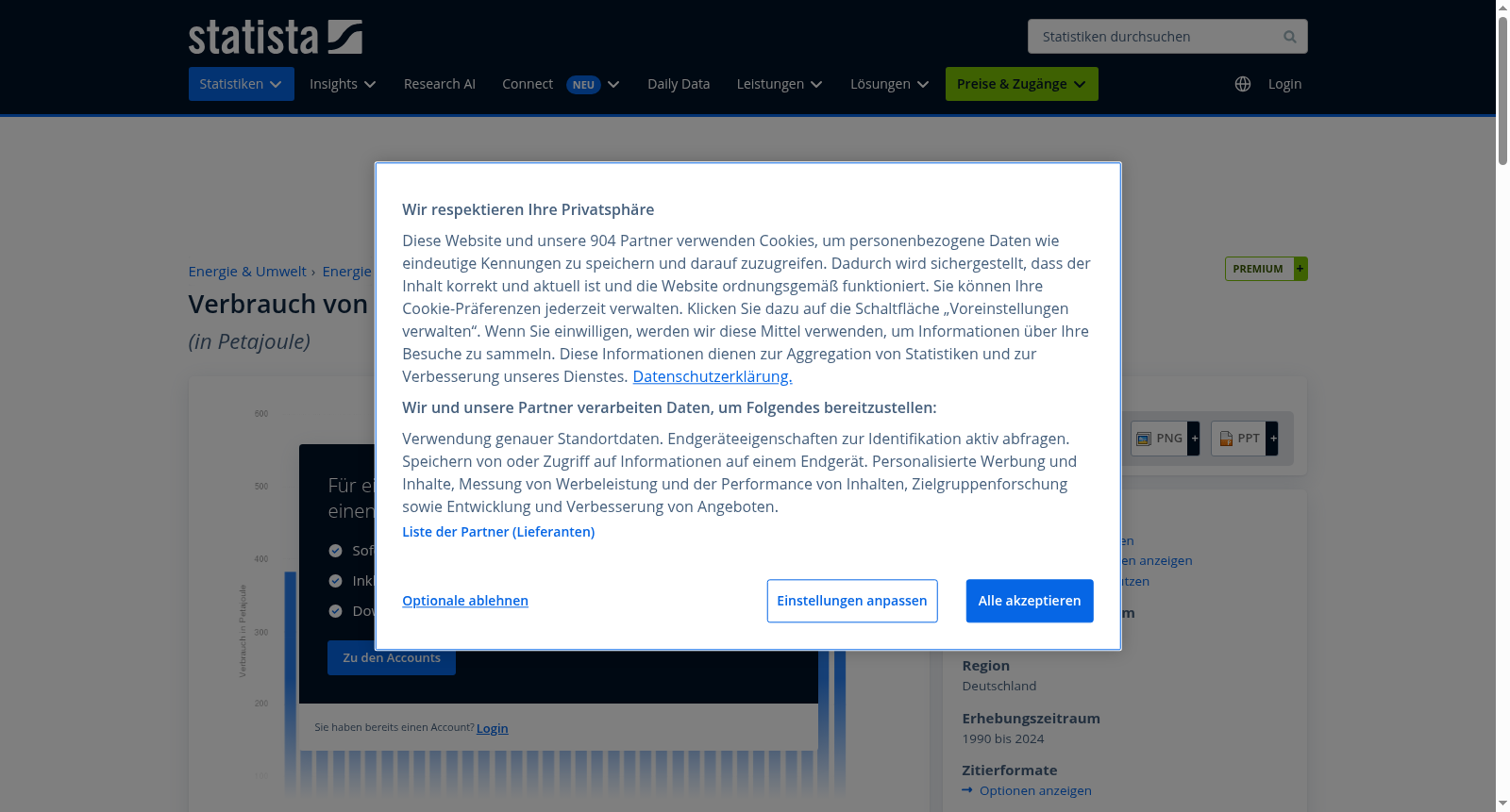 Verbrauch von Fernwärme in Deutschland bis 2023 数据集图片