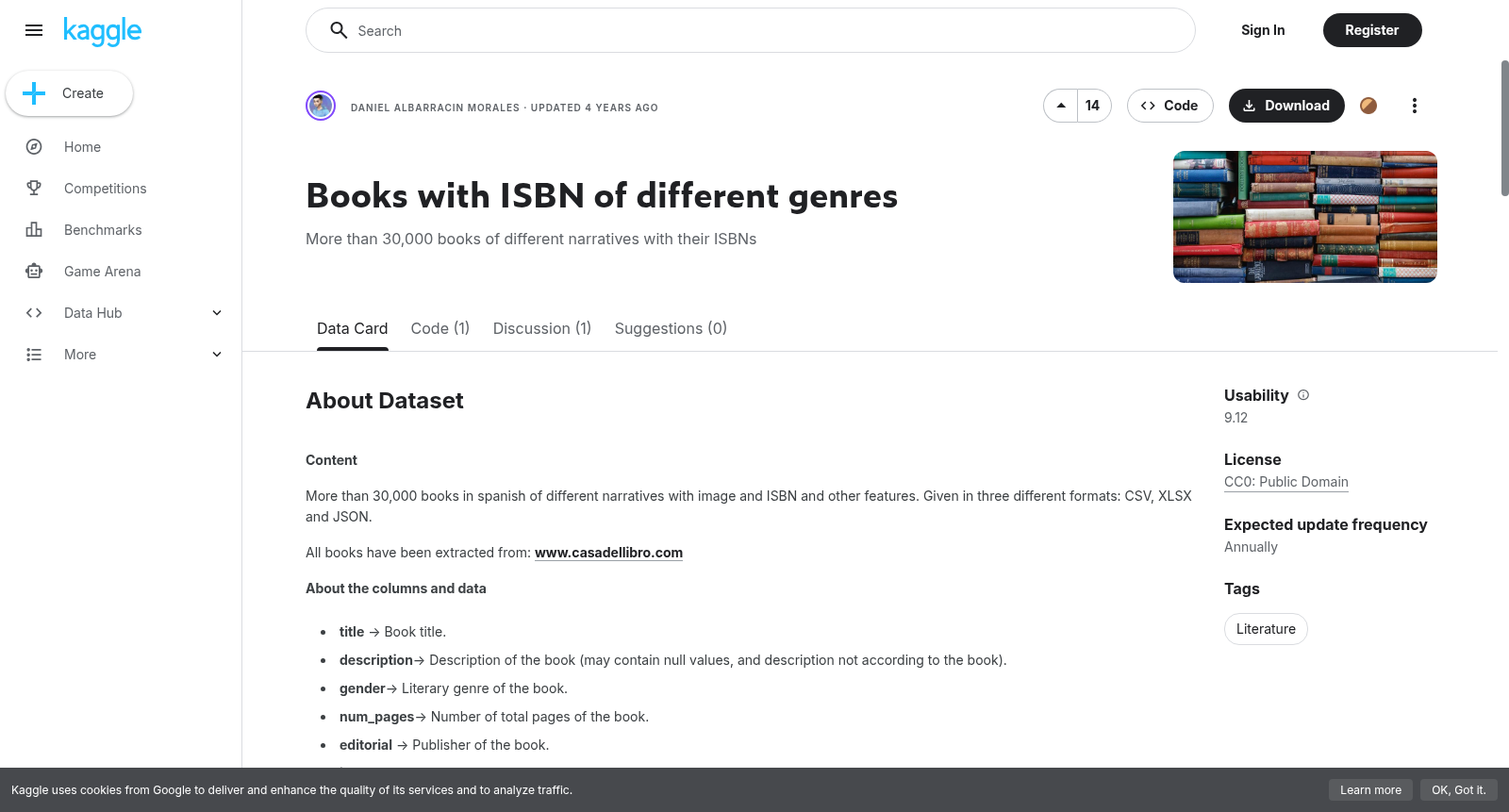 Books with ISBN of different genres 数据集图片