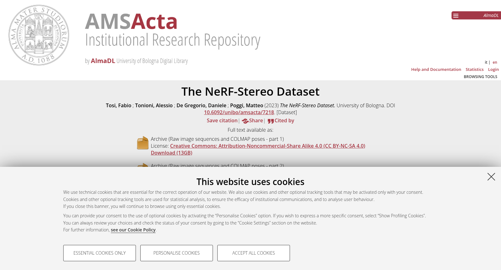 The NeRF-Stereo Dataset 数据集图片
