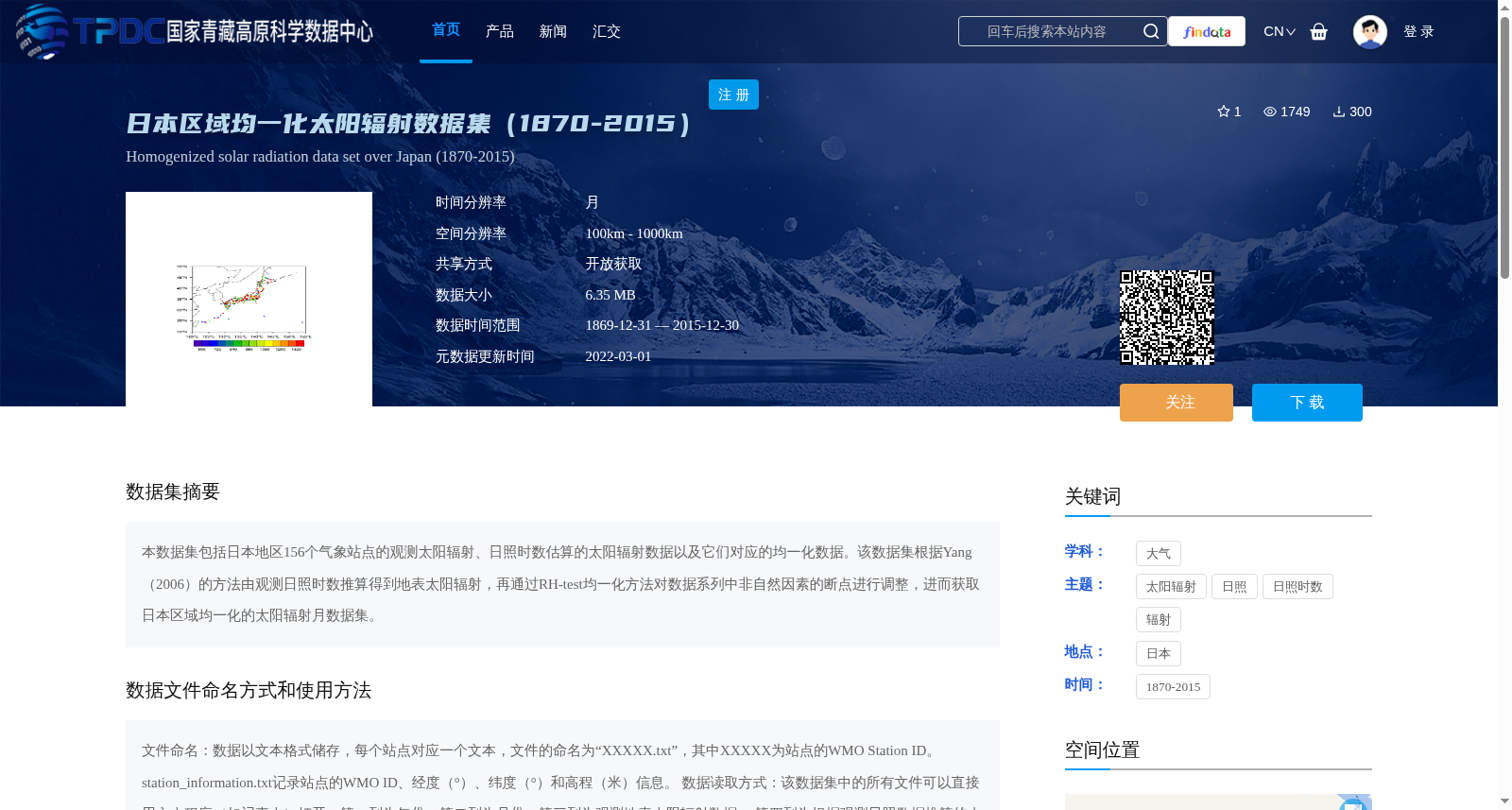 日本区域均一化太阳辐射数据集(1870-2015) 数据集图片