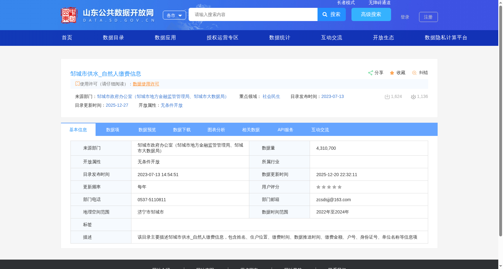 邹城市供水_自然人缴费信息 数据集图片