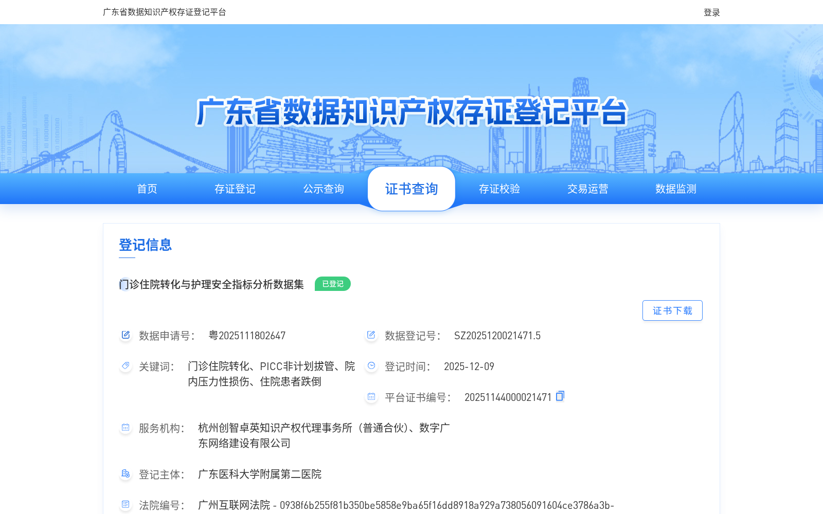 门诊住院转化与护理安全指标分析数据集 数据集图片
