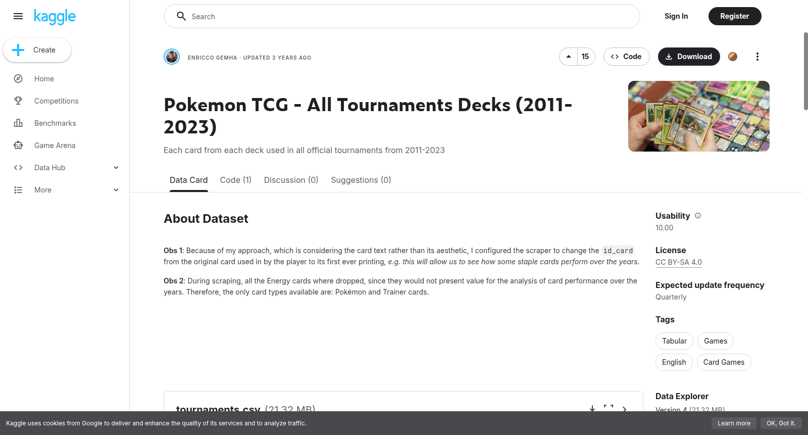 Pokemon TCG - All Tournaments Decks (2011-2023) 数据集图片