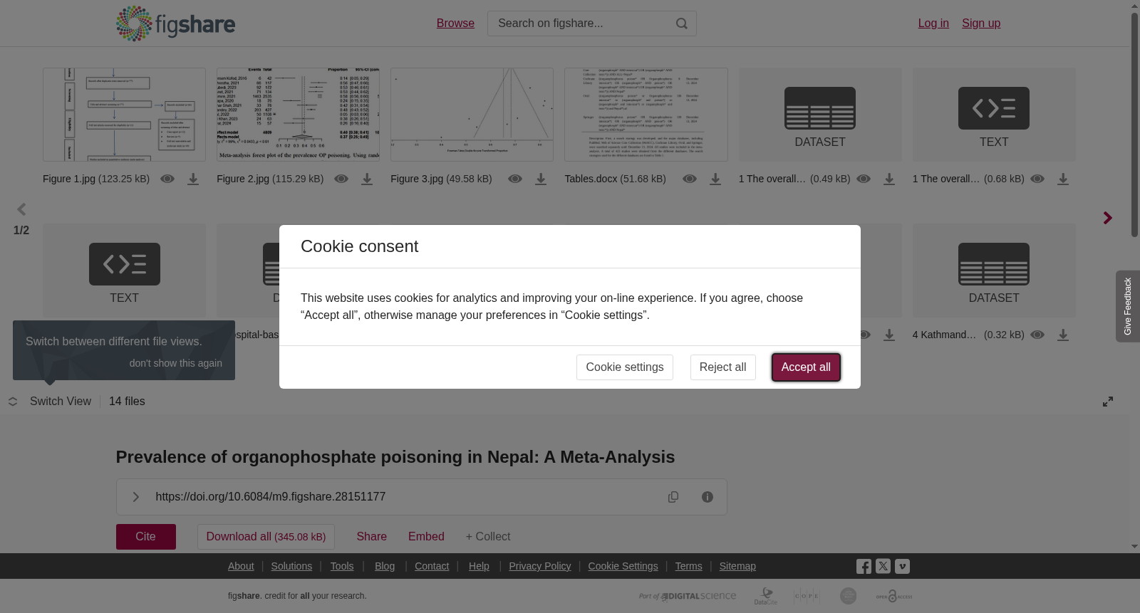 <b>Prevalence of organophosphate poisoning in Nepal: A Meta-Analysis</b> 数据集图片