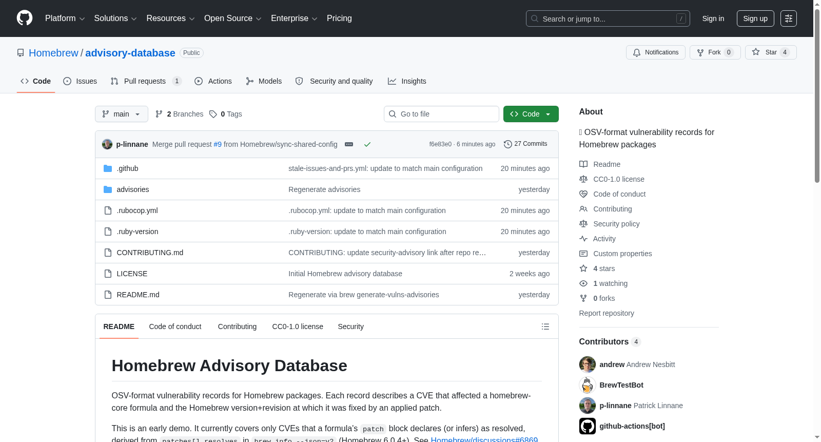 Homebrew Advisory Database 数据集图片