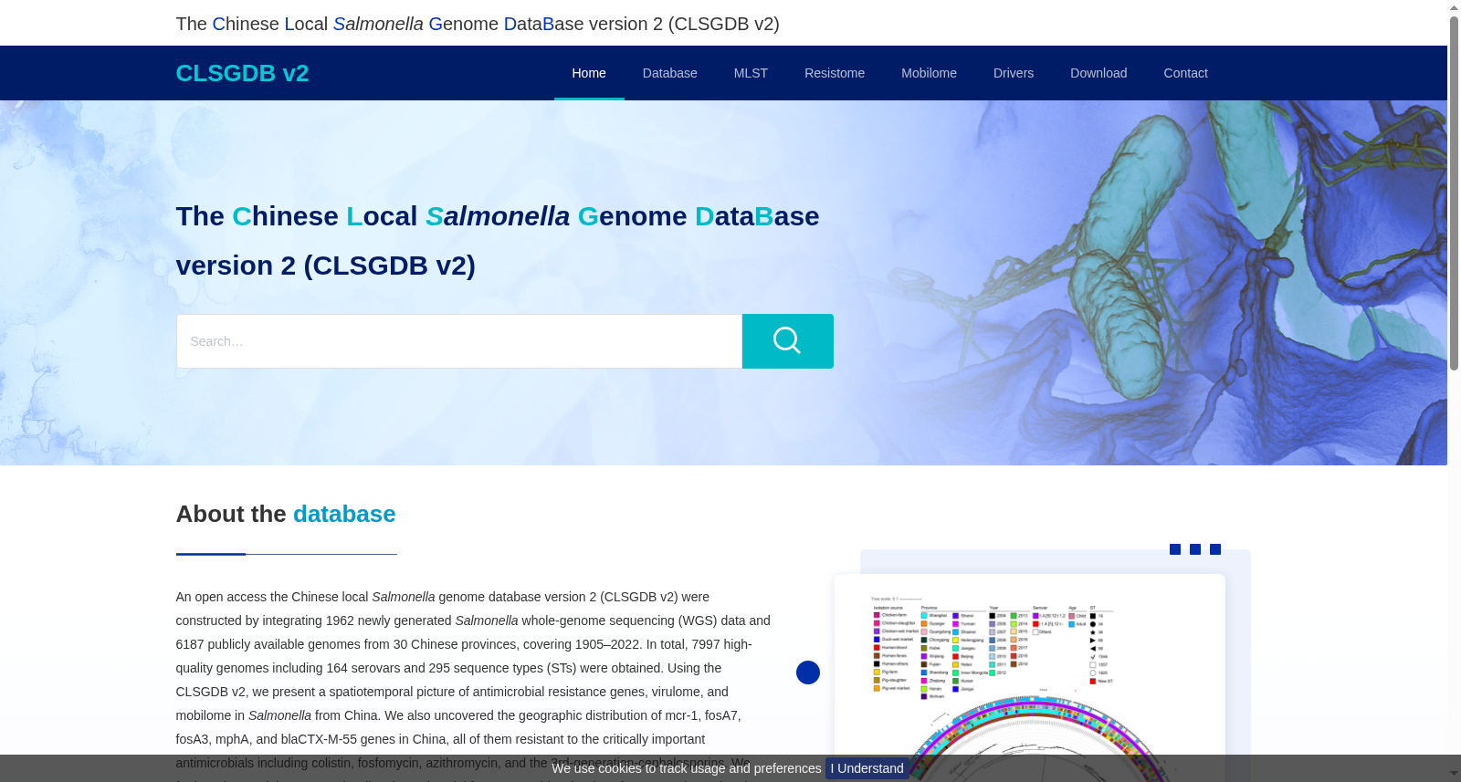 The Chinese Local Salmonella Genome DataBase version 2 (CLSGDB v2) 数据集图片