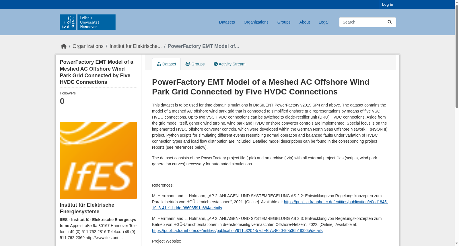 PowerFactory EMT Model of a Meshed AC Offshore Wind Park Grid Connected by Five HVDC Connections 数据集图片