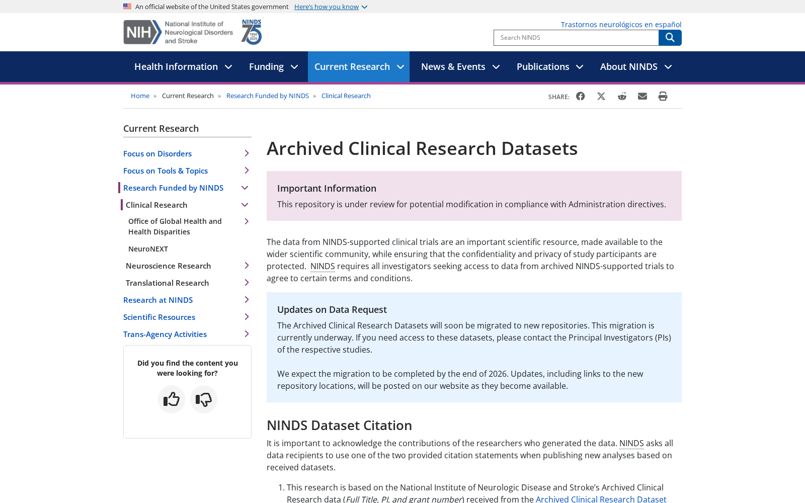 Archived Clinical Research Datasets 数据集图片