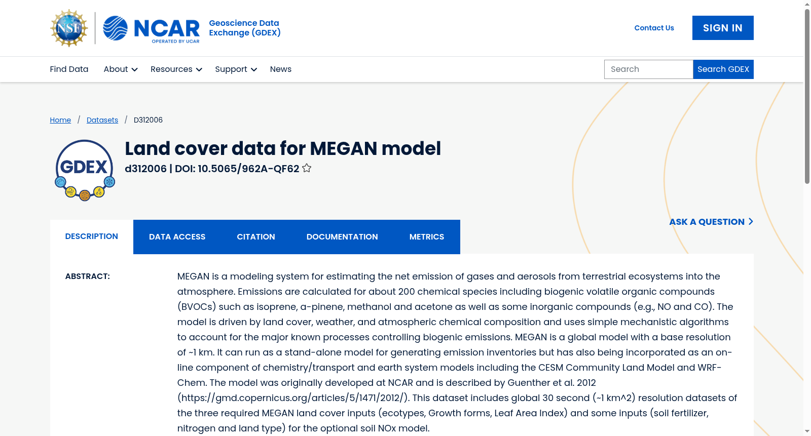 Land cover data for MEGAN model 数据集图片